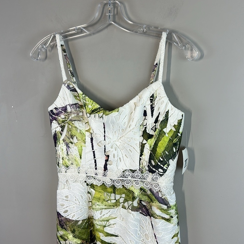 NWT Dress The Population Alea Tropical Print Lace Dress Size XS - Picture 3 of 16